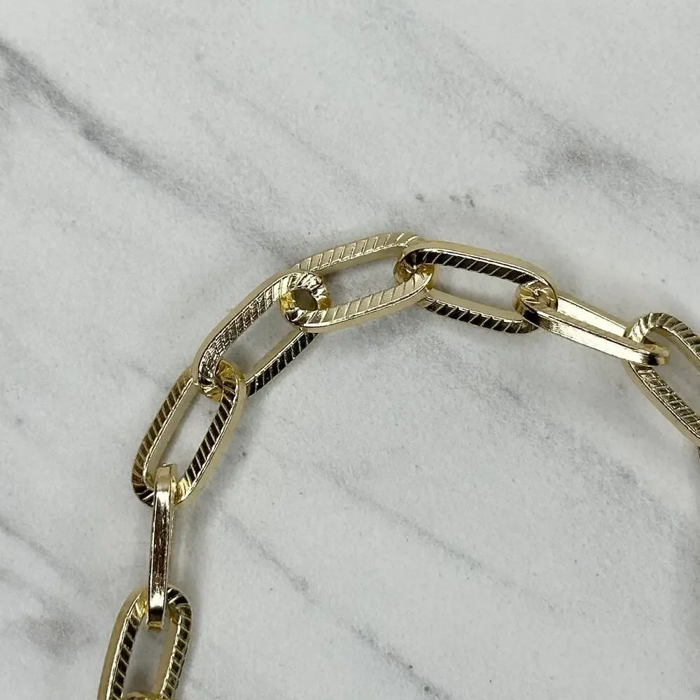 Textured Gold Chain Link Belt Y2K Festival Adjustable One Size ✨
